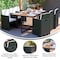 Flash Furniture 7 Piece Natural/Black Modular Patio Set & Cushions TW-3WBE00-NAT-GG - alternate 9